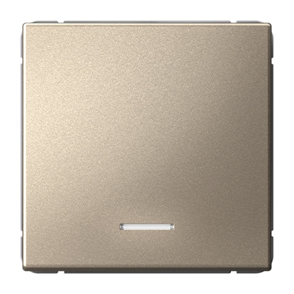 Одноклавишный выключатель с подсветкой SE ArtGallery 10А шампань