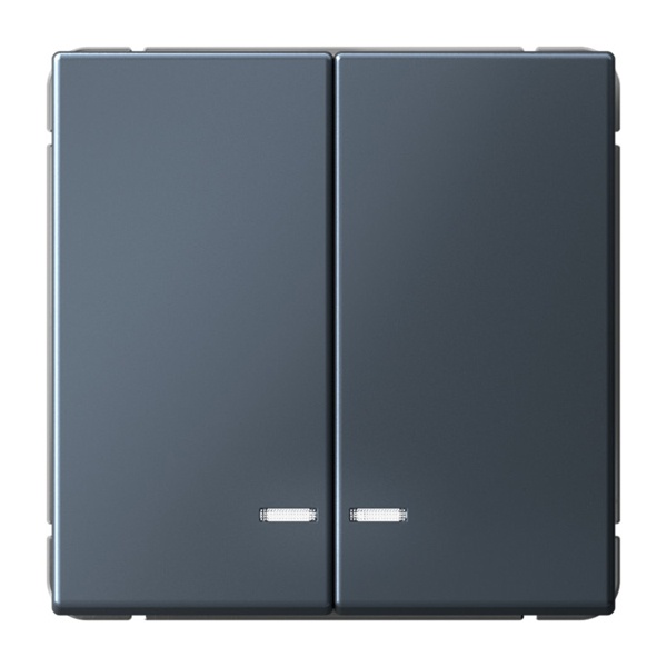 Двухклавишный выключатель с подсветкой SE ArtGallery 10А грифель