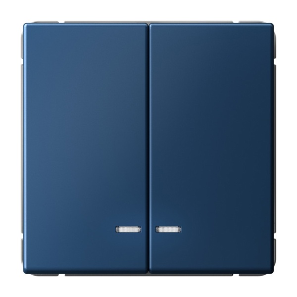 Двухклавишный выключатель с подсветкой SE ArtGallery 10А аквамарин