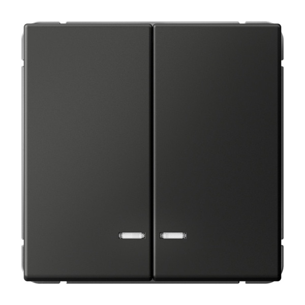 Двухклавишный выключатель с подсветкой SE ArtGallery 10А базальт