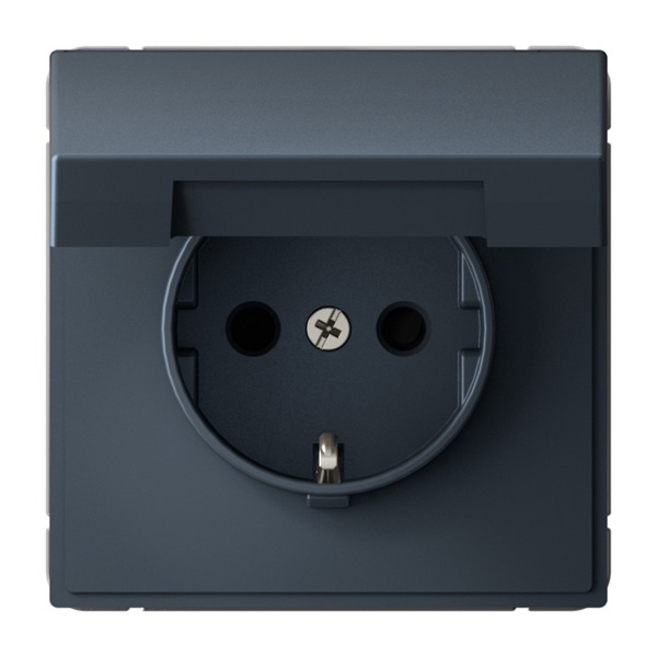 Розетка SE ArtGallery 2P+E 16А со шторками и крышкой IP20 грифель