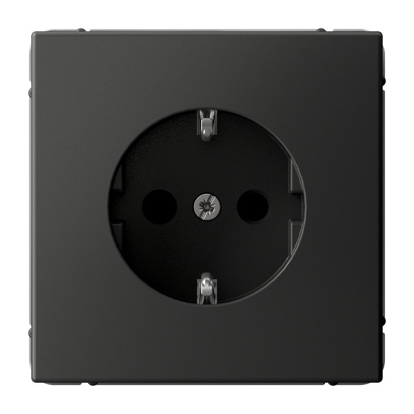 Розетка SE ArtGallery 2P+E 16А со шторками базальт