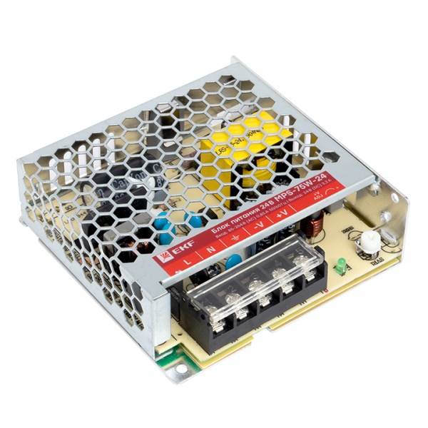 Блок питания EKF PROxima MPS-75W-24 75Вт вход 85-264В АС стабилизированный выход 24В DC