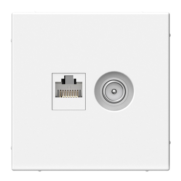 Розетка двойная TV+RJ45 SE ArtGallery категория 5Е белая