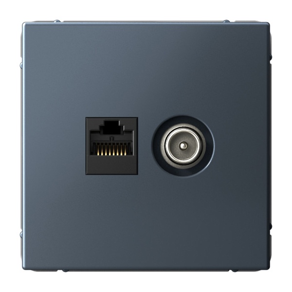 Розетка двойная TV+RJ45 SE ArtGallery категория 5Е грифель