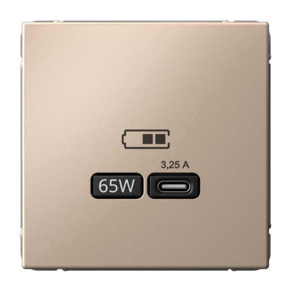 Зарядка USB SE ArtGallery тип-C 65Вт QC PD песочный