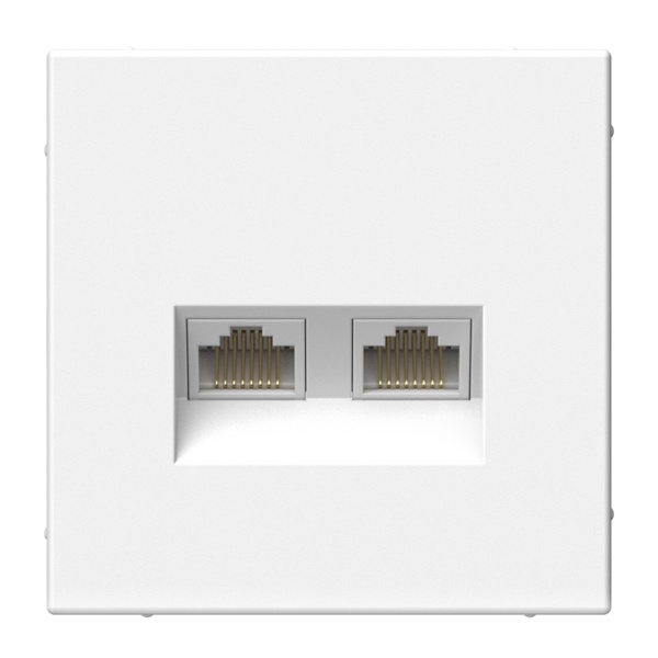 Розетка двойная компьютерная RJ45+RJ45 SE ArtGallery категория 6А лотос