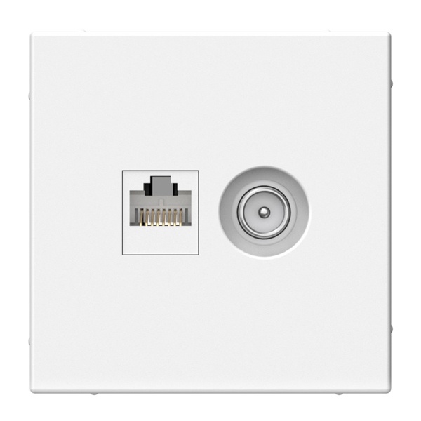 Розетка двойная TV+RJ45 SE ArtGallery категория 5Е лотос