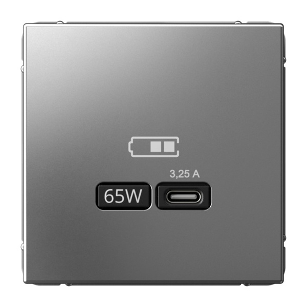 Зарядка USB SE ArtGallery тип-C 65Вт QC PD сталь