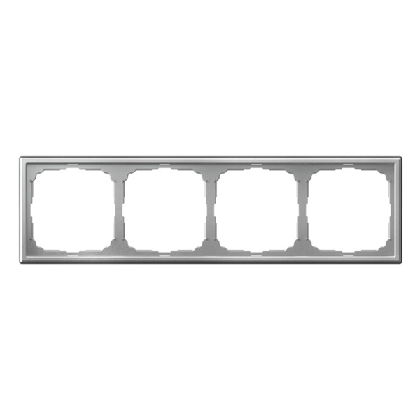 Рамка Systeme Electric ArtGallery 4 поста алюминий