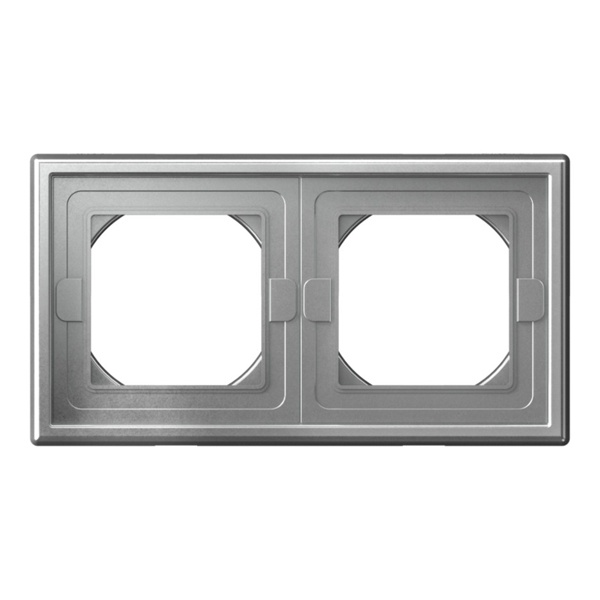 Рамка Systeme Electric ArtGallery 2 поста IP44 алюминий