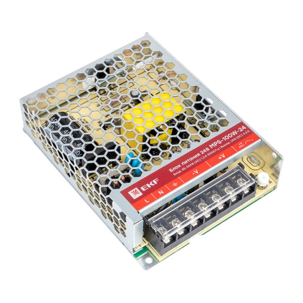 Блок питания EKF PROxima MPS-100W-24 100Вт вход 85-264В АС стабилизированный выход 24В DC