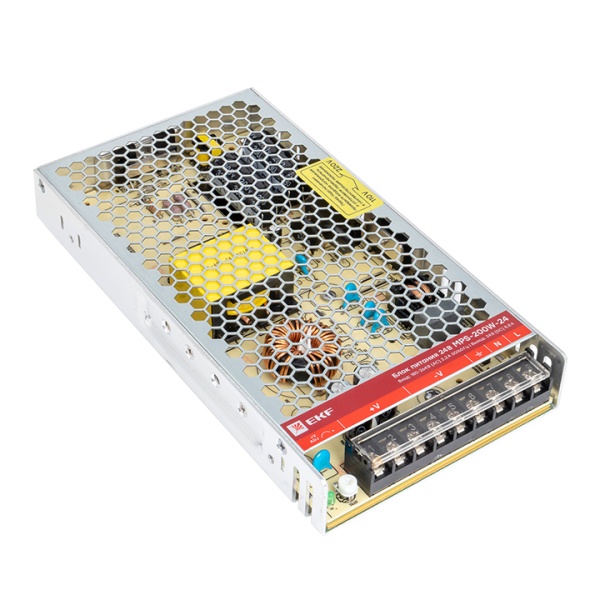 Блок питания EKF PROxima MPS-200W-24 200Вт вход 180-264В АС стабилизированный выход 24В DC