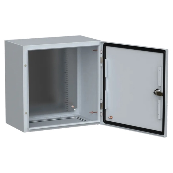 Щит металлический влагозащищенный ИЭК TITAN5 ЩМП 400х400х250мм с монтажной платой УХЛ1 IP66 серый