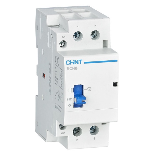 Контактор модульный с ручным управлением Chint NCH8-20M/20 20А 2НО АС24В 50/60Гц (R)