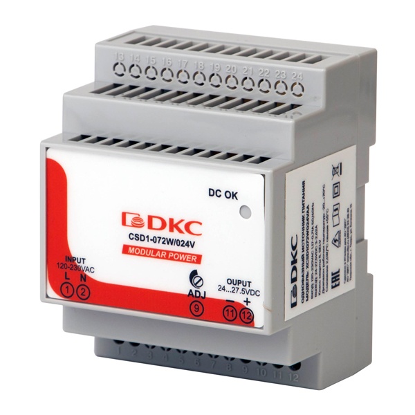Блок питания DKC MODULAR POWER 72Вт вход 120-230В АС стабилизированный выход 24В DC