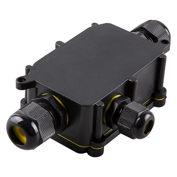 Коробка распаячная Stekker LD523 140х78х36 водонепроницаемая 3 выхода 450В черная IP68