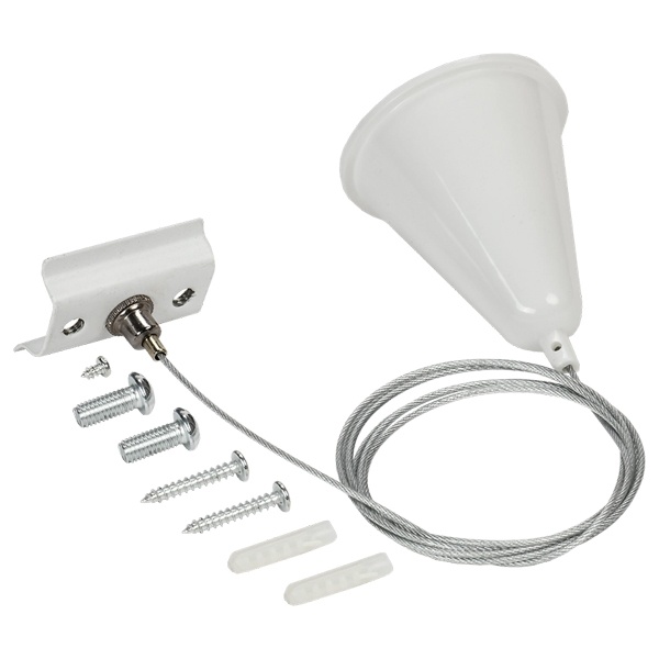 Комплект подвеса ИЭК Lighting для шинопровода с тросом 1,5 м белый