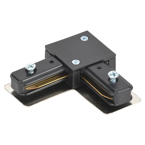 Соединитель L-образный ИЭК Lighting внутренний для однофазного шинопровода черный