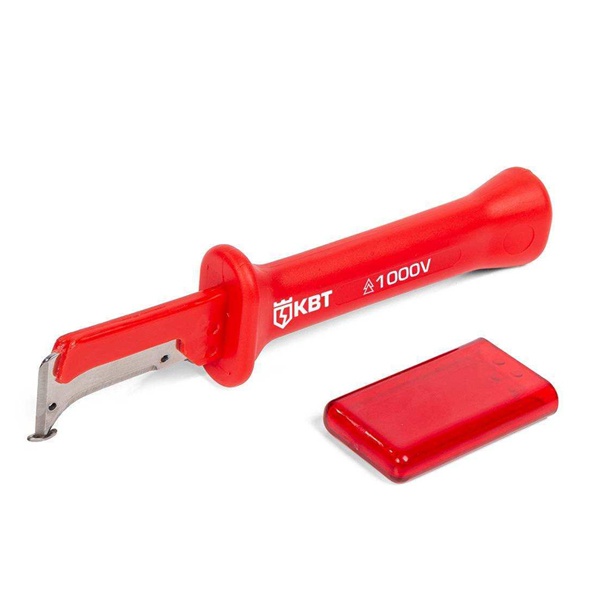 Нож диэлектрический КВТ НМИ-11 Проктик монтерский с малой пяткой для работ под напряжением до 1000 В