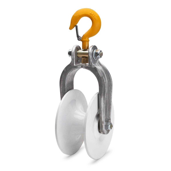 Ролик монтажный КВТ РМ-2 Профи раскатка СИП и оптоволоконного кабеля на опорах нагрузка до 8 кН