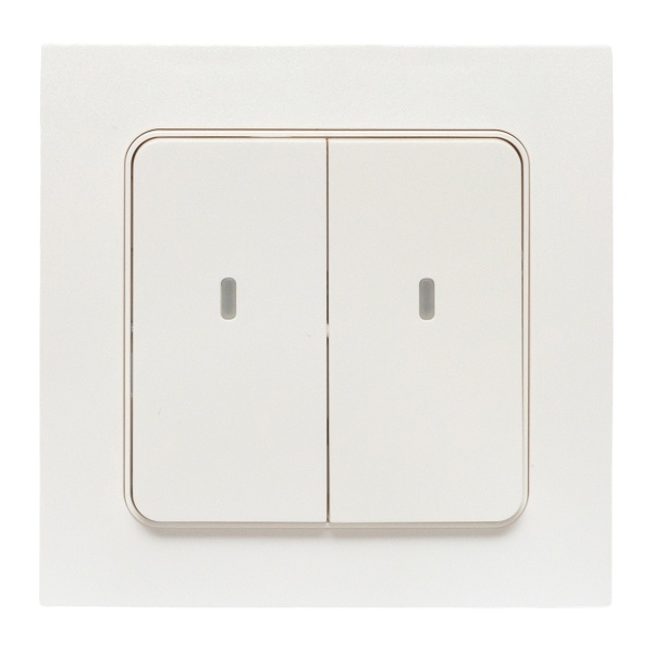 Умный двухклавишный выключатель EKF Стокгольм белый Zigbee Сonnect