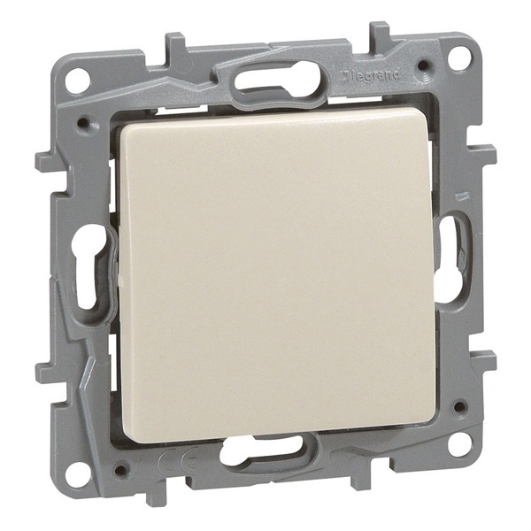 Переключатель одноклавишный IP44 Legrand Etika безвинтовые зажимы слоновая кость (бежевый)