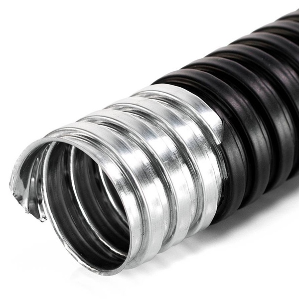 Металлорукав Fortisflex МРПИнг 20 мм герметичный в ПВХ изоляции черный [бухта 50м]