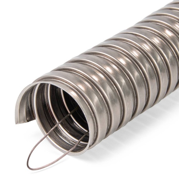 Металлорукав Fortisflex МР INOX 20 мм из нержавеющей стали с протяжкой [бухта 50м]