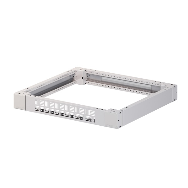 Цоколь перфорированный DKC 600x1000x100 мм с отверстием для щеточного ввода RAL7035 серый