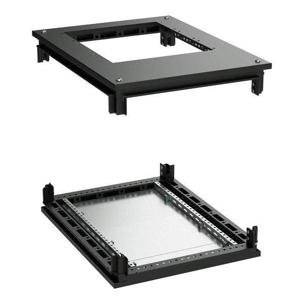 Комплект, крыша с фланцем и основание для IT корпусов DKC CQE 800x1200 RAL9005 черный