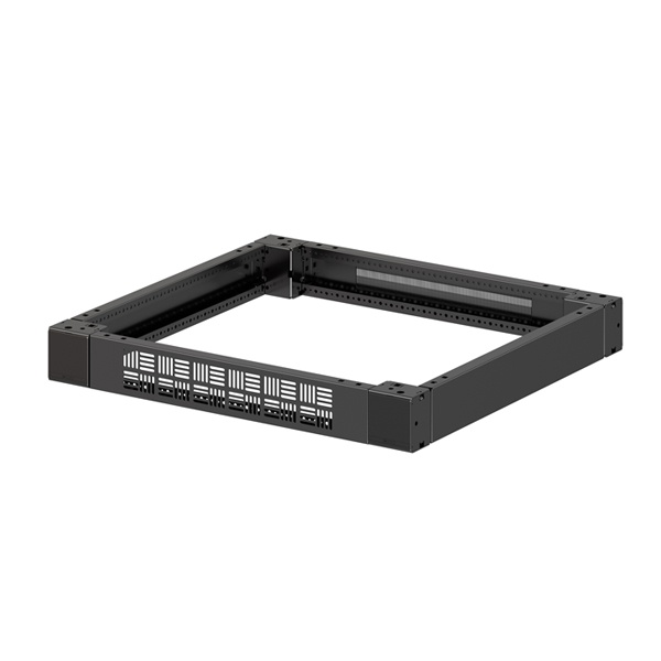 Цоколь перфорированный DKC 800x1200x100 мм с отверстием для щеточного ввода RAL9005 черный