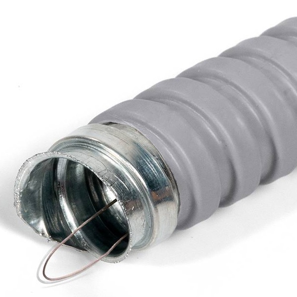 Металлорукав Fortisflex МРПИнг 50 мм герметичный в ПВХ изоляции серый с протяжкой [бухта 15м]