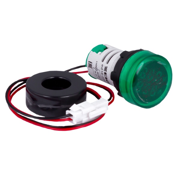 Индикатор значения тока и напряжения EKF PROxima ED16-22AVD 100А 70-500В АС IP54 зеленый