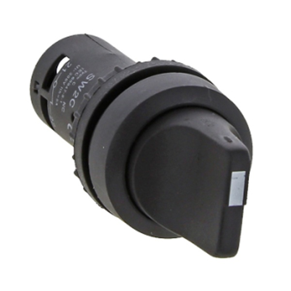 Переключатель EKF PROxima SW2C-11X/2с фиксацией 2-х позиционный NO+NC 22мм IP40 черный
