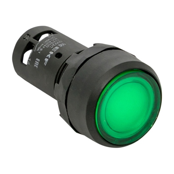 Кнопка EKF PROxima SW2C-10D с подсветкой NO 22мм 230В АС IP54 зеленая