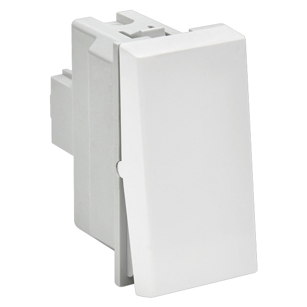 Выключатель одноклавишный ИЭК Праймер 10А 1 модуль белый