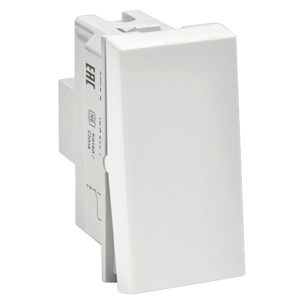 Переключатель одноклавишный ИЭК Праймер 10А 1 модуль белый