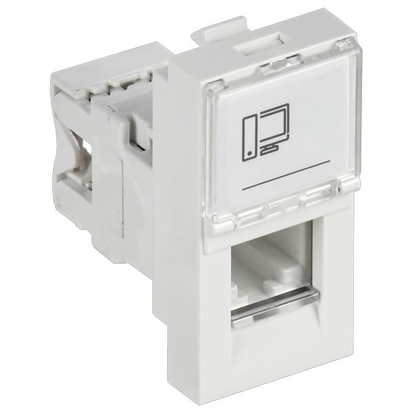 Розетка информационная ИЭК Праймер RJ-45 UTP категория 6 1 модуль белый