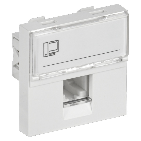 Розетка информационная ИЭК Праймер RJ-45 UTP категория 6 2 модуля белый