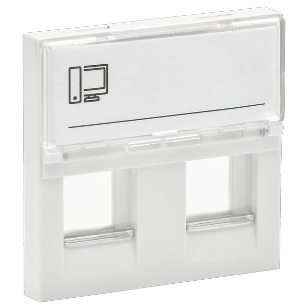 Панель лицевая ИЭК Праймер для двух разъемов Keystone 2 модуля белый
