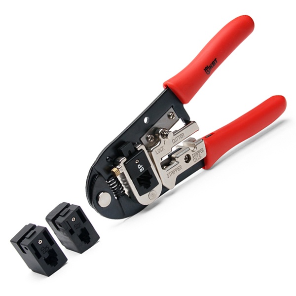 Пресс-клещи КВТ для RJ разъемов JT-01B Профи Кримпер RJ-45, RJ-12, RJ-11, RJ-22