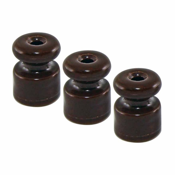 Изолятор для ретро провода TDM Эко керамика бук [упак. 10шт]