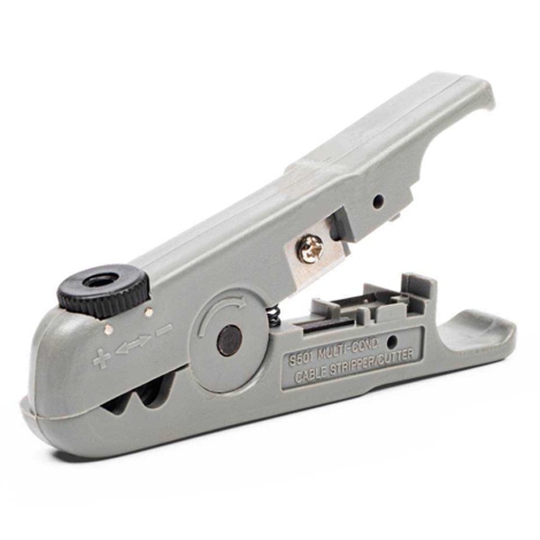 Инструмент КВТ для зачистки и обрезки витой пары КС-501 Профи с круглых проводов типа UTP, STP