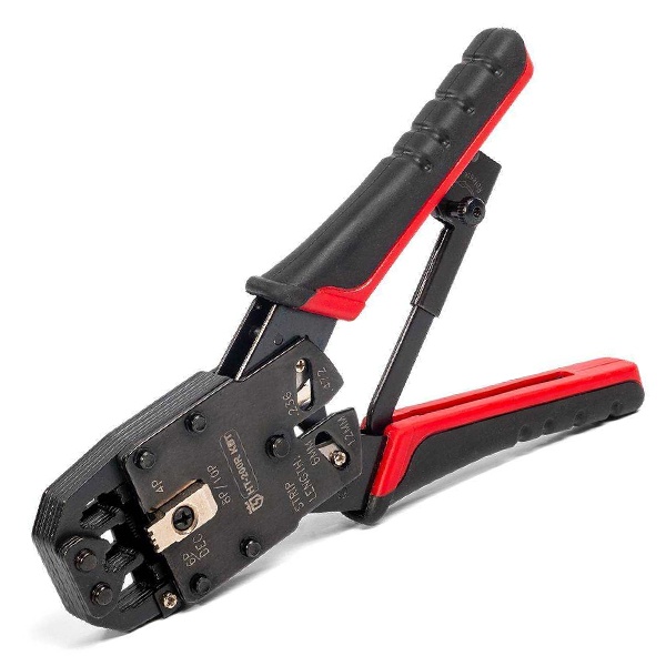 Пресс-клещи КВТ для RJ разъемов HT-200R Профи Кримпер для разъемов RJ-45, RJ-12, RJ-11, RJ-22