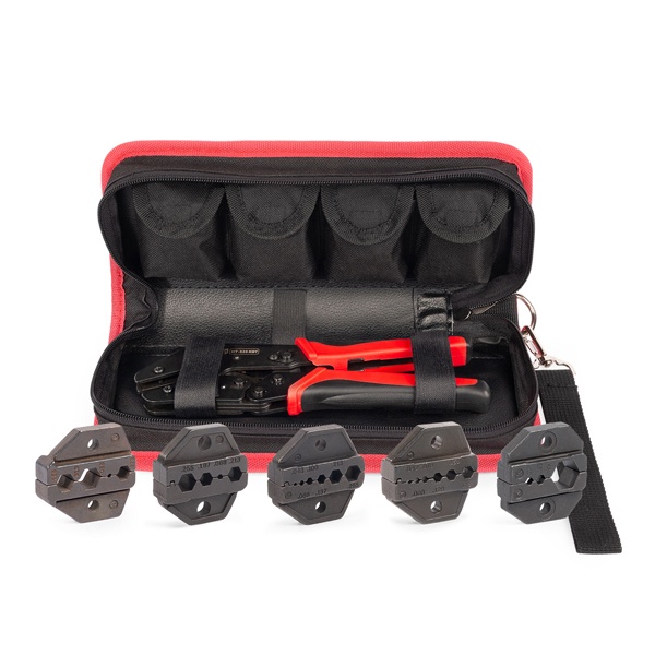 Пресс-клещи КВТ HT-330 с набором из 5 матриц для опрессовки разъемов SMA, N-типа, TNC, BNC, FME, UHF