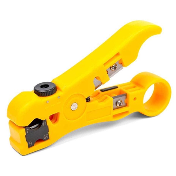 Коаксиальный стриппер КВТ КС-352 Профи для разделки коаксиальных кабелей RG59, RG6, RG7, RG11