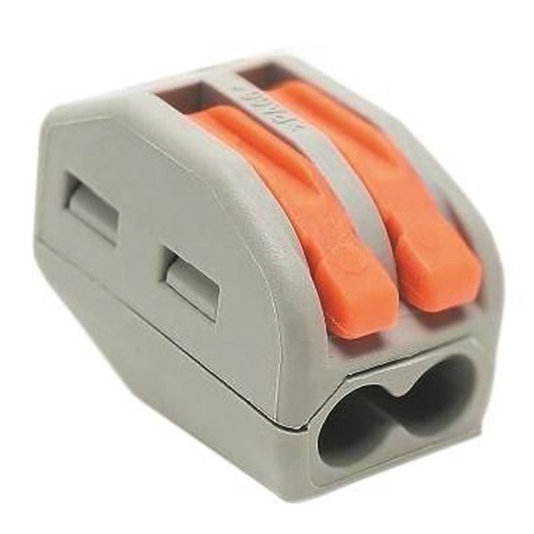 Клемма строительно-монтажная Tokov Electric PCT-212 с рычагом 2 отверстия 0.08-4.0 мм [100 шт]