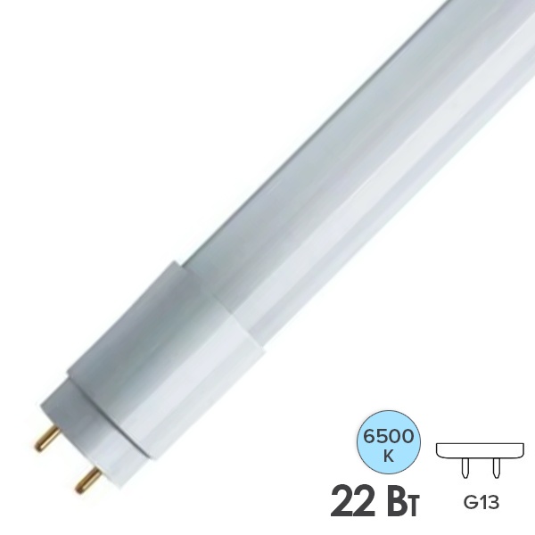 Лампа светодиодная линейная T8 Tokov Electric 22W 6500K G13 220V дневной свет