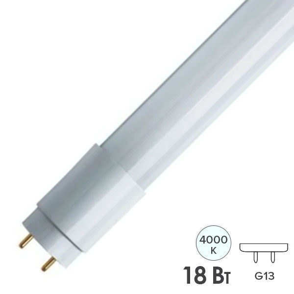 Лампа светодиодная линейная T8 Tokov Electric 18W 4000K G13 220V белый свет (TKL)